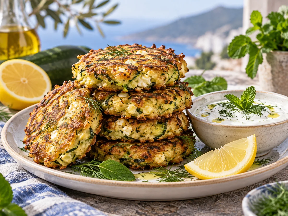Beignets grecs de courgette