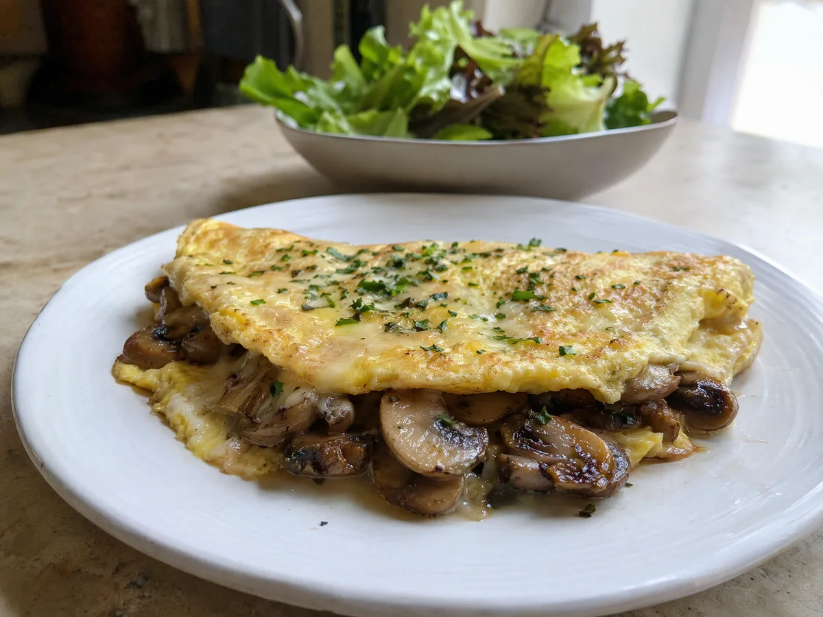 Omelette aux champignons