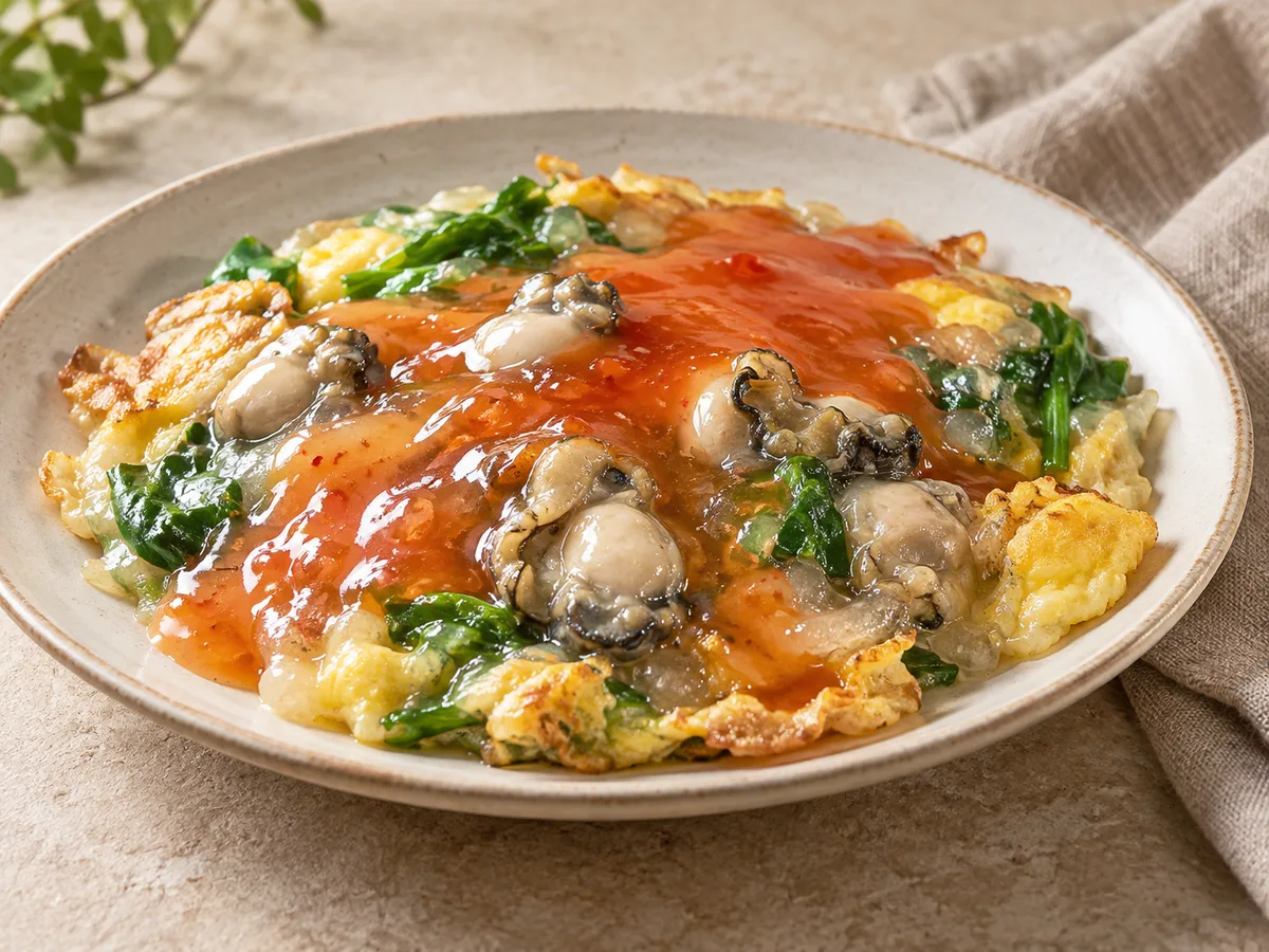 Omelette aux huîtres taïwanaise