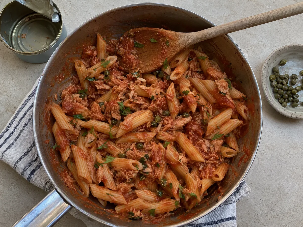 Pâtes au thon et à la tomate