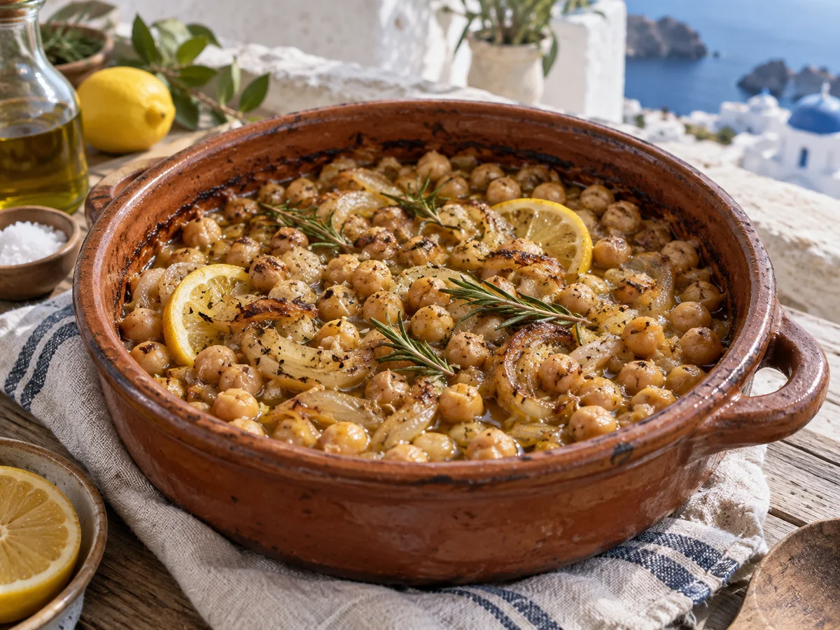 Pois chiches mijotés à la grecque