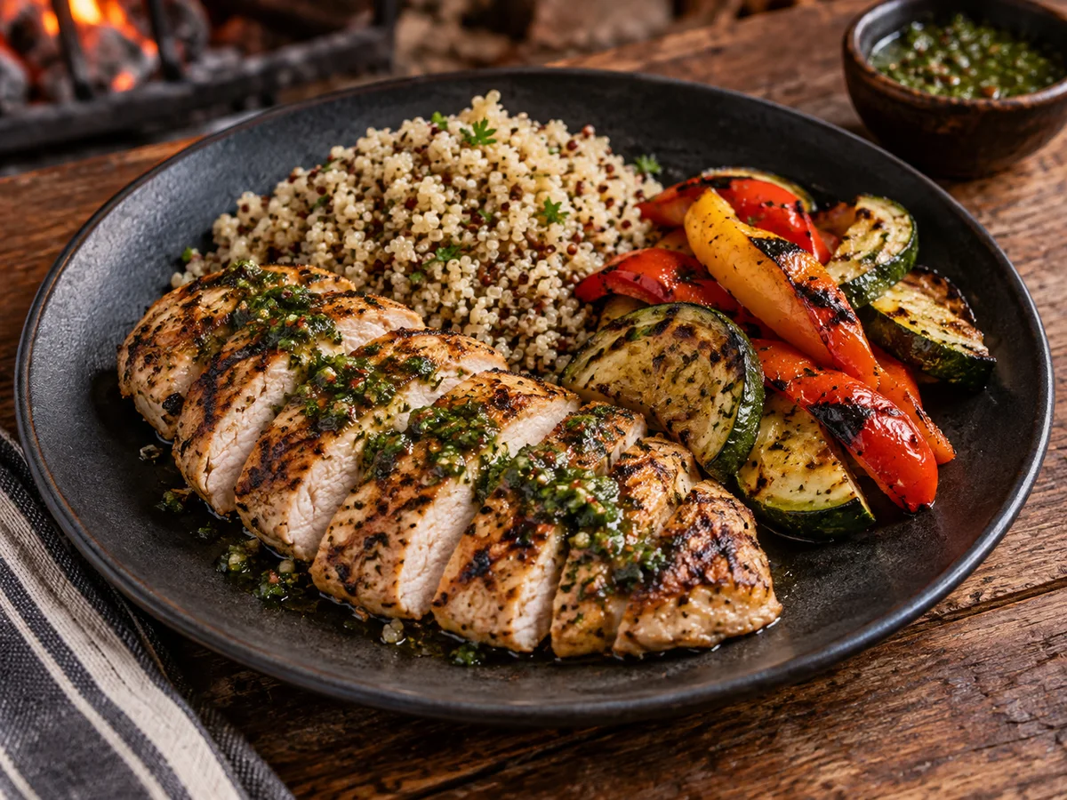 Poulet chimichurri et quinoa