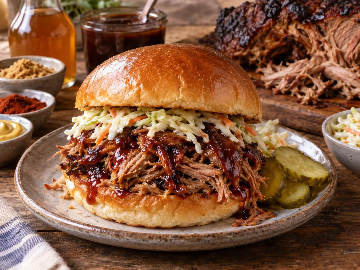 Pulled pork barbecue