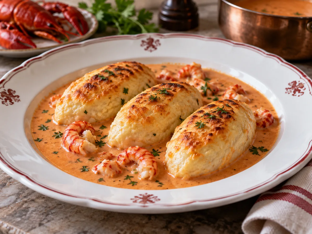 Quenelles de brochet sauce Nantua