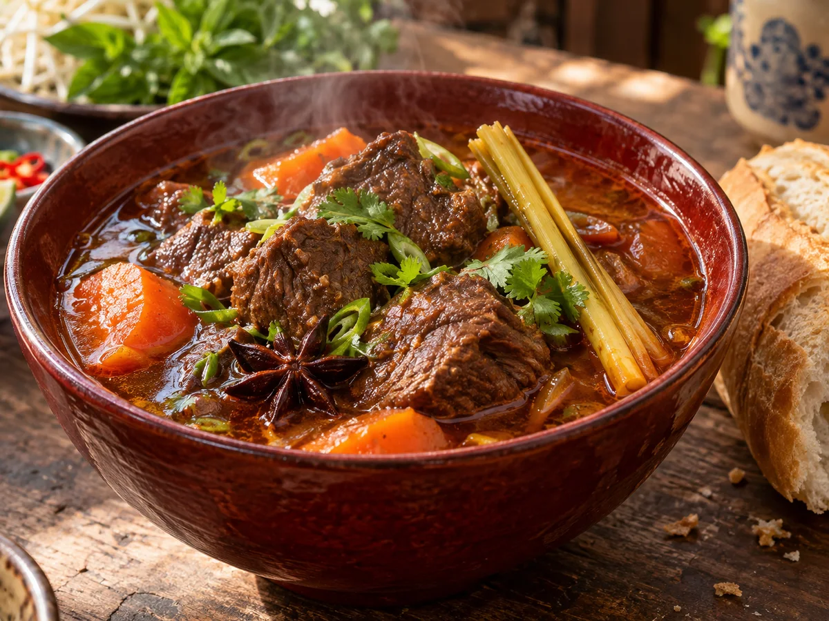 Ragoût vietnamien de bœuf à la citronnelle