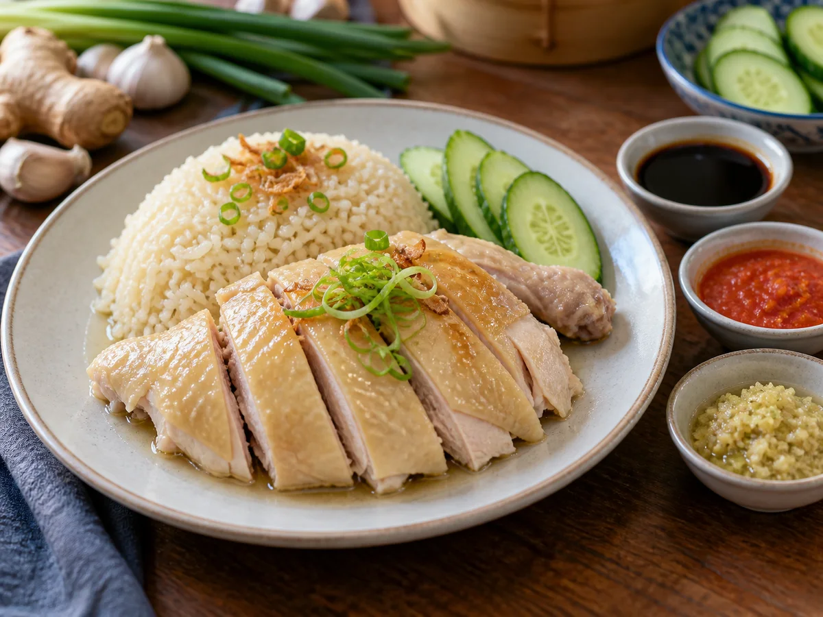 Riz au poulet hainanais