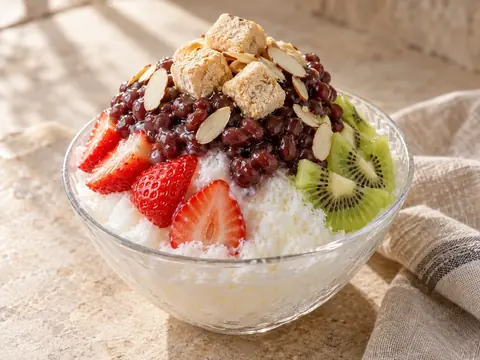 Bingsu aux haricots rouges
