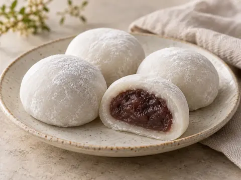 Daifuku mochi à la pâte de haricot rouge