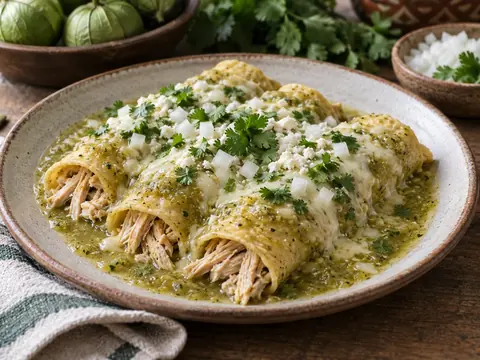 Enchiladas verdes au poulet