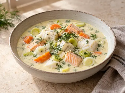 Fiskesuppe norvégienne