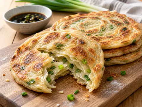 Galettes chinoises aux oignons nouveaux