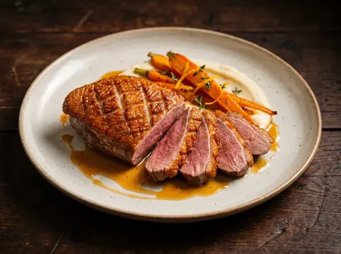 Magret de canard sauce orange et miel