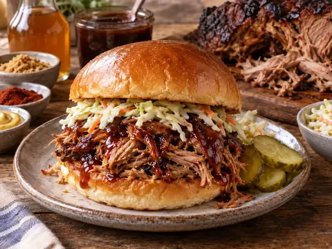 Pulled pork barbecue