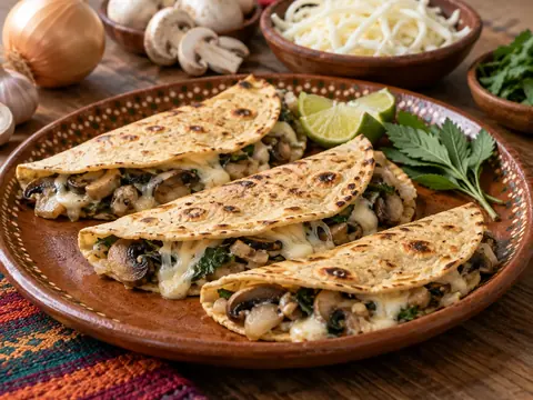 Quesadillas aux champignons