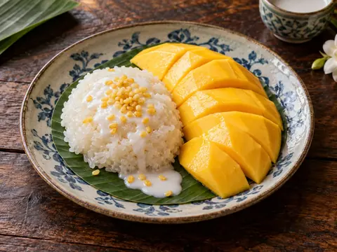 Riz gluant à la mangue
