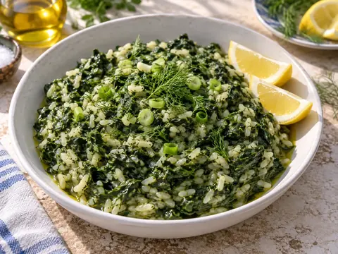 Riz grec aux épinards