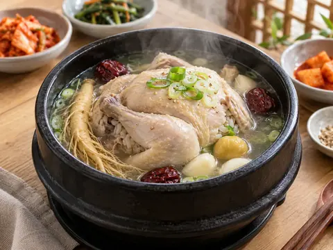 Soupe coréenne de poulet au ginseng