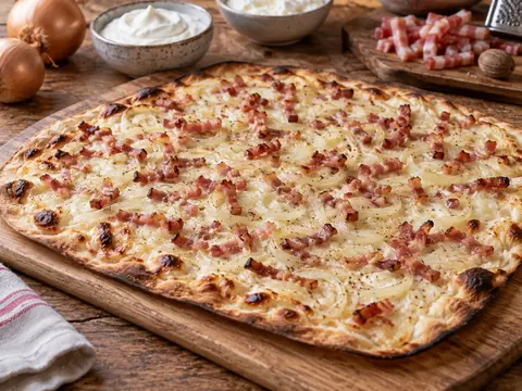 Tarte flambée alsacienne