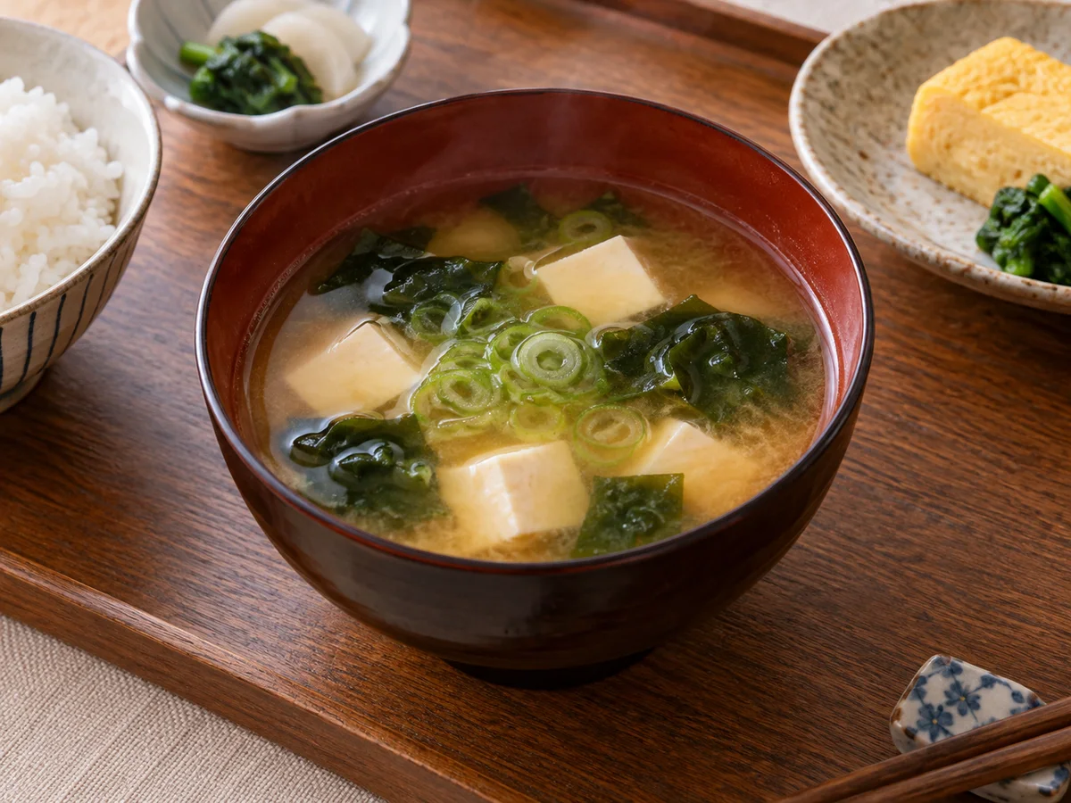 Soupe miso au tofu
