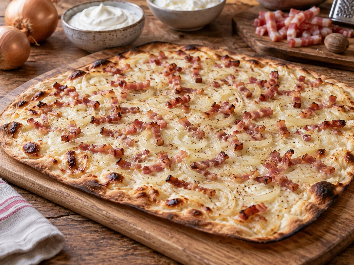 Tarte flambée alsacienne